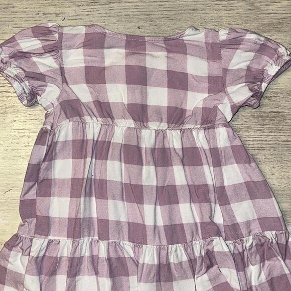 EUC Wonder Nation Purple Buffalo Check Plaid Prairie Style Dress Size 18 Months - Picture 5 of 6